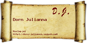 Dorn Julianna névjegykártya